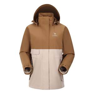 
Camel China Red Jacket Three-in-One Men's and Women's Winter Waterproof Jacket Detachable Velvet Thickened Mountaineering Jacket