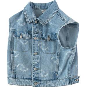 
Balabala boy denim vest children baby cotton top spring and autumn new children's clothing children's vest children