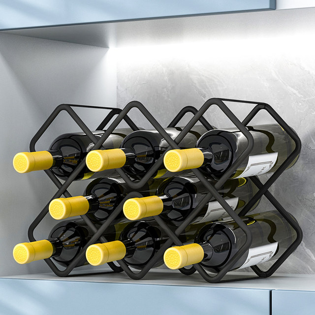 Red wine rack ornaments light luxury high-end red wine bottle rack ...