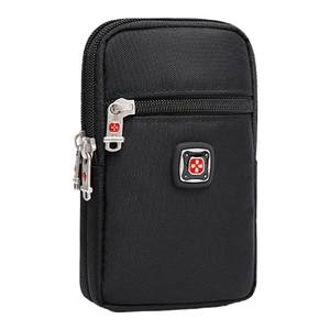 Swiss Army Knife mobile phone bag holding male pocket vertical multi -function wallet dual -use canvas casual small waist bag waterproof