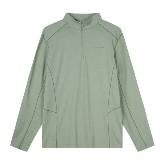 
TECTOP explores outdoor spring and summer quick-drying long-sleeved T-shirts for men and women with half-zip stand-up collar breathable running fitness clothes