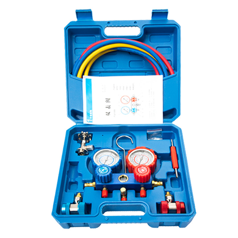 Flow Meter For R134a Morning Cold Car Dual Gauge Refrigerant Manifold Set - R134a Fluoride Meter
