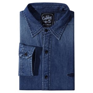 
[Early Spring New Product] American Retro Casual Embroidered Denim Shirt Men's Blue Denim Shirt Jacket