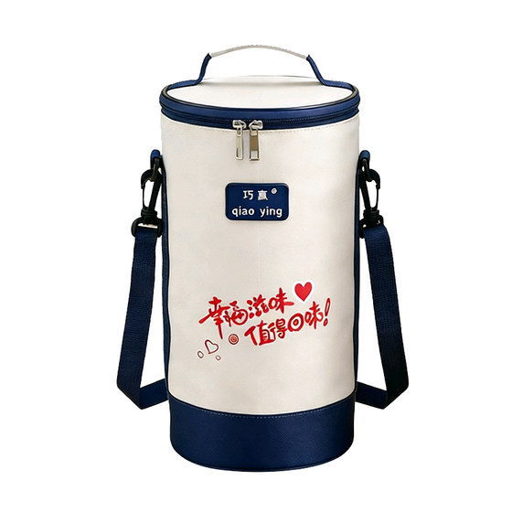 
Lunch box insulation bag Extra large round lunch box bag handheld thickened aluminum foil insulation bag office worker student lunch bag