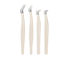 False eyelash tweezers professional grafting tools golden feather tweezers