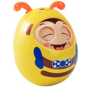 
Tumbler newborn baby can chew baby rattle toy crawl toy with bell cartoon blink nodding bee