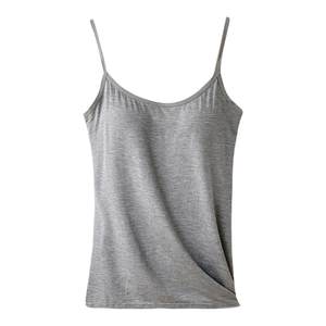 
Thin women's chest pad vest without wear bra cup integrated yoga base and adjustable suspender underwear