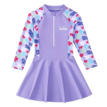 Children's Swimsuit Girls Summer Long Sleeve Sun Protection 2023