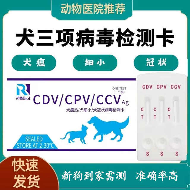 Canine Distemper Parvocoronavirus Test Paper Rapid Test Card CDV Canine Distemper Test Paper CPV CCV Puppy Dog Distemper Test Card