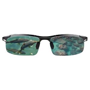[German Black Technology] Fishing glasses watching special rails of fish glasses polarized sunglasses water bottom watching fish artifact