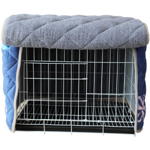 
Cat and dog pet cage thermal cover three-layer thickened milk velvet quilted winter cold-proof bird cage thermal cover can be customized