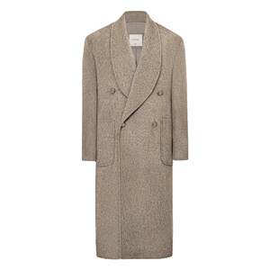 [Double -sided pure wool] Cultum thickened long green fruit collar woolen woolen coat coat men's and women's high -level sense
