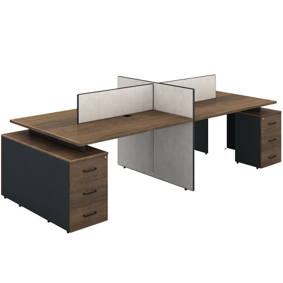 
Industrial style staff office desk employee seat four person 46 screen partition modern simple office furniture