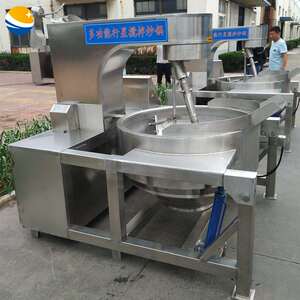 
Fully automatic large natural gas 600L planetary mixing wok, chili sauce wok, hot pot base stir-frying machine