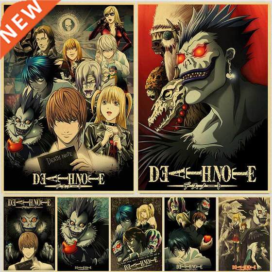 Classic Anime Series Death Note Posters Retro Kraft Paper Po