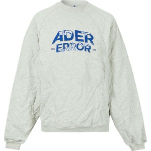 【折扣】Ader Error 女秋冬褶皱贴花棉质混纺平纹布卫衣