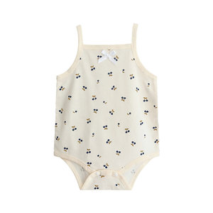 
Baby Clothes Boys Slings Baskets Little Girls Pure Cotton Thin Sleeveless Vest Climbing Suit Newborn Onesie