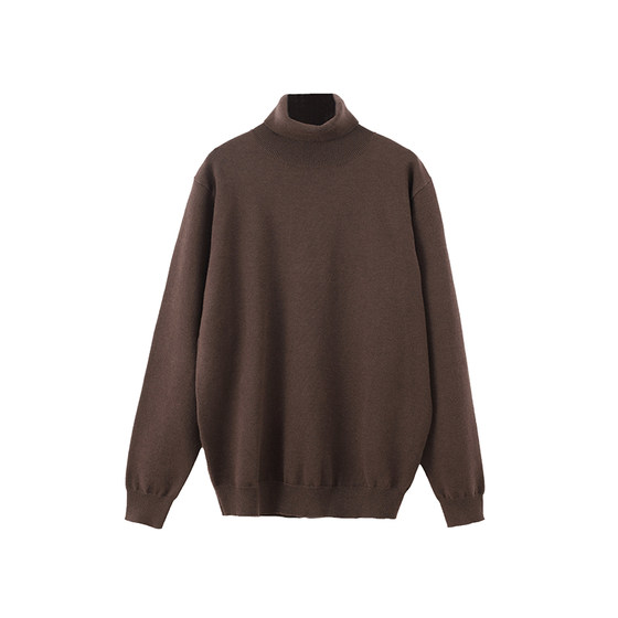
Zone 4 Autumn and winter warm turtleneck knitted sweater men's slim solid color inner wool blend bottoming shirt