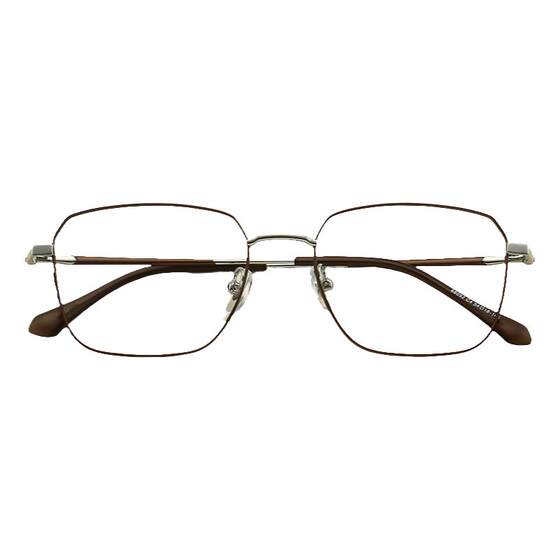 Korean tea -colored glasses frame men and women tide with lens frame round face myopia, Japanese glasses frame thin edge light