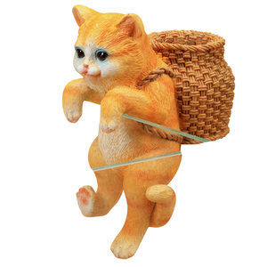 Fish tank landscap cat backpack cylinder hanging ornaments aquarium desk creative cute decoration full set