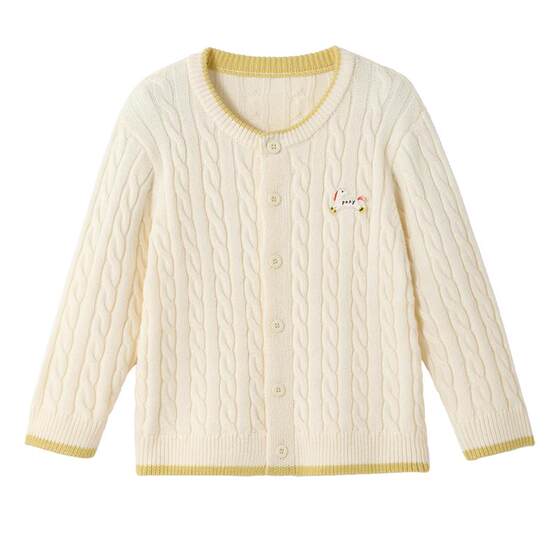 Betis Children's Wool Blended Sweater Autumn and Winter Boys and Girls Baby Baby Knitted Cardigan Versatile Tops and Jackets