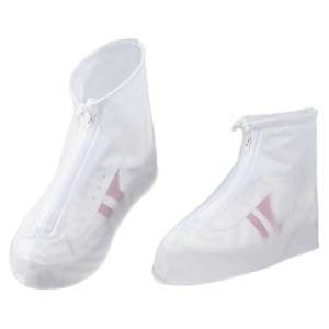 Waterproofed shoe cover Men and women adult non -slip rainy days thick wear resistance, durable children's foot sleeve zipper water shoe rain shoe cover cover