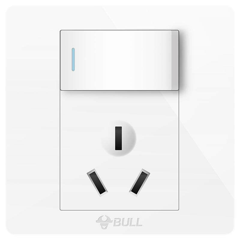 Embedded Socket Bull Bull G07e204a 16A Socket - 3-Hole Type 86 PC Wall Socket - Ivory White