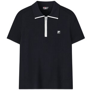 
FILA official women's knitted sweater 2026 spring new casual comfortable simple POLO shirt short-sleeved top