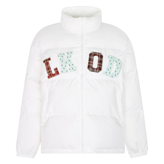 Lkstore lkod2024 autumn and winter new color -fighting alphabet embroidered jacket cotton clothes outer set couple thickened men and women
