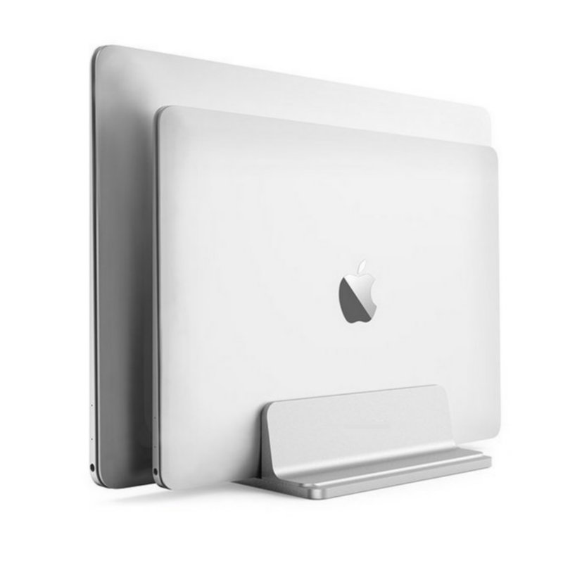 笔记本竖立式支架macbook手提电脑iPad平板桌面收纳底座铝合金托架金属夹子多槽商务本游戏本macmini主机通用