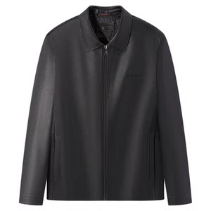 
[Sheep Leather] Qi Brand Genuine Leather Men's 2025 Spring New Business Commuting Windproof Warm Lapel Jacket