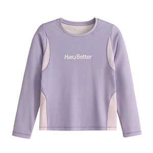 
HeyBetter children's long-sleeved T-shirt moisture absorption, quick drying, non-sticky skin-friendly soft boys and girls spring and summer cool tops