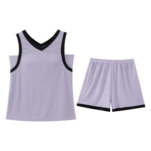 
Summer Cool Ice Silk Sleeveless Vest Women's Pajama Set Summer Thin Style Comes with Breast Pad All-in-One Home Clothes