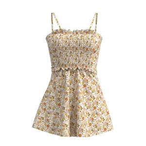 
atlanticbeach vacation swimsuit women's 25 new high-end one-piece dress swimsuit French floral suspender