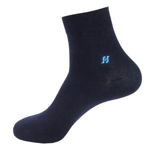 
4 pairs of Huashanquan men's socks mid-calf regular thick solid color autumn and winter breathable sweat-absorbent gentleman casual business containing cotton 78% black