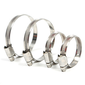 304 German stainless steel throat clamp bandwidth 9mm impermeable water and gas oil pipes for automobiles high-quality pipe clamp clamps
