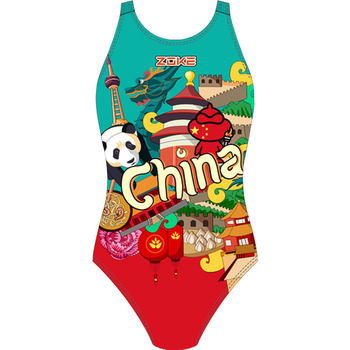 Zhouke children's professional competitive quick-drying one-piece swimsuit