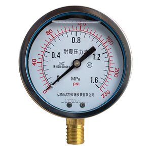 Free shipping shock resistance gauge yn-100 water pressure hydraulic oil pressure 0-0.6/1.6/4/16/25/60MPa