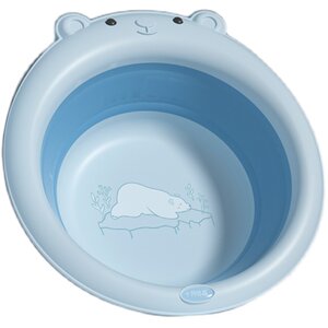 
October Crystal Newborn Baby Washbasin Children's Foldable Butt Washing Foot Basin Portable Baby Washbasin