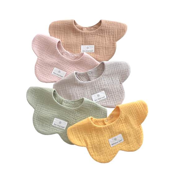
Saliva baby bib Class A pure cotton gauze newborn boy and girl high-looking baby anti-vomiting increase