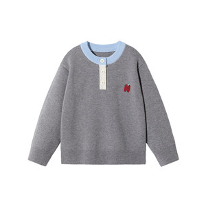 Betis children's sweater sheep wool blend half open collar sweater for men and women baby baby warm base layer top