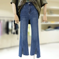 Мегафон, осенние джинсы, штаны, большой размер, высокая талия, по фигуре, для формы тела «груша»