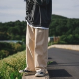 Штаны, осенние черные японские повседневные брюки, свободный прямой крой