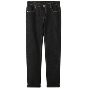 Outdoor can remove the inner orchid pants, men wearing thickened winter denim elastic high waist, warm, middle youth cotton casual
