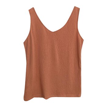 White cotton and linen base suspender vest for women with 2025 autumn new loose lazy top bamboo joint cotton outside wear