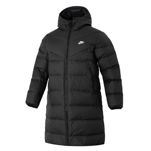 
Nike men's mid-length down jacket 2025 spring new sportswear set warm plus velvet trousers