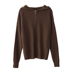 
Produced by Xiaoer [White Windmill] Fiber velvet autumn and winter Korean version of oxygen vitality hooded sweater knitted pullover