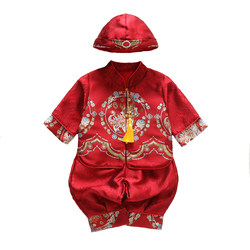 New Chinese style boy's first birthday dress suit
