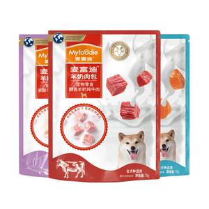 Maifudi dog snacks, goat milk meat buns, dog wet food, dog canned bibimbap, adult puppy, dog snacks 70g*10
