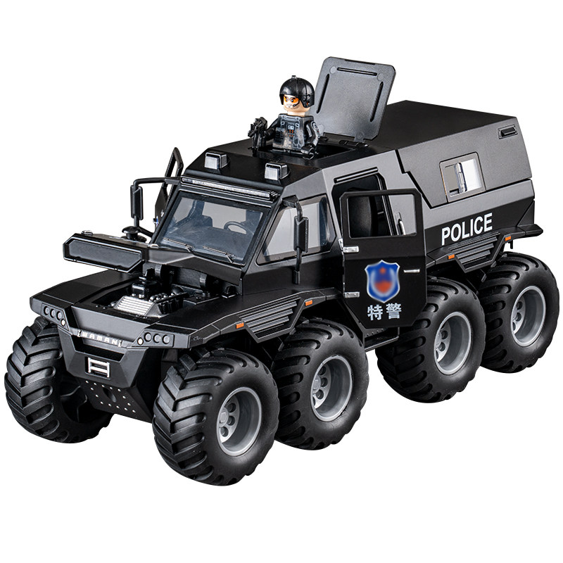 Amoy Childhood Polis Arabası Alaşımlı Oyuncak - Zırhlı Model 68059
